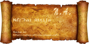 Néhai Attila névjegykártya